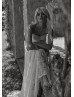Strapless Ivory Lace Open Back Dreamy Wedding Dress